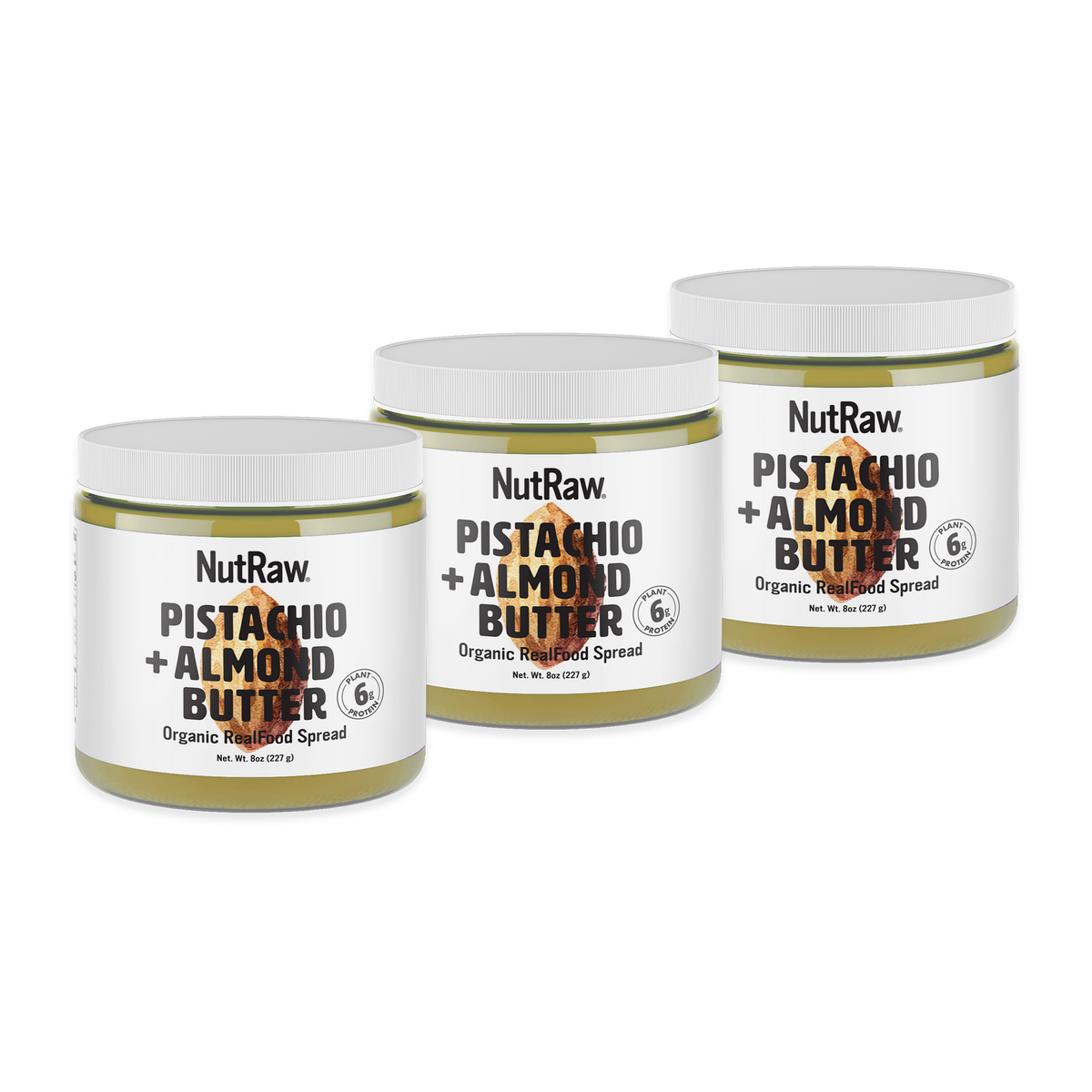 Special - Organic Pistachio + Almond Butters - Pack of 3 (8oz each)