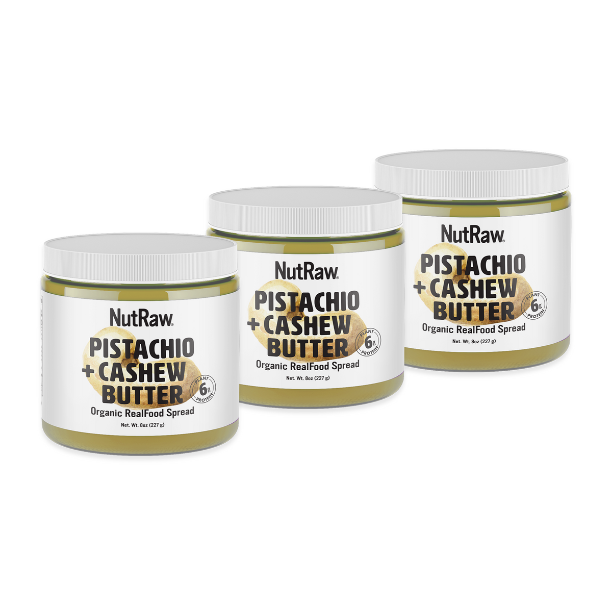 Special - Organic Pistachio + Cashew Butters - Pack of 3 (8oz each)