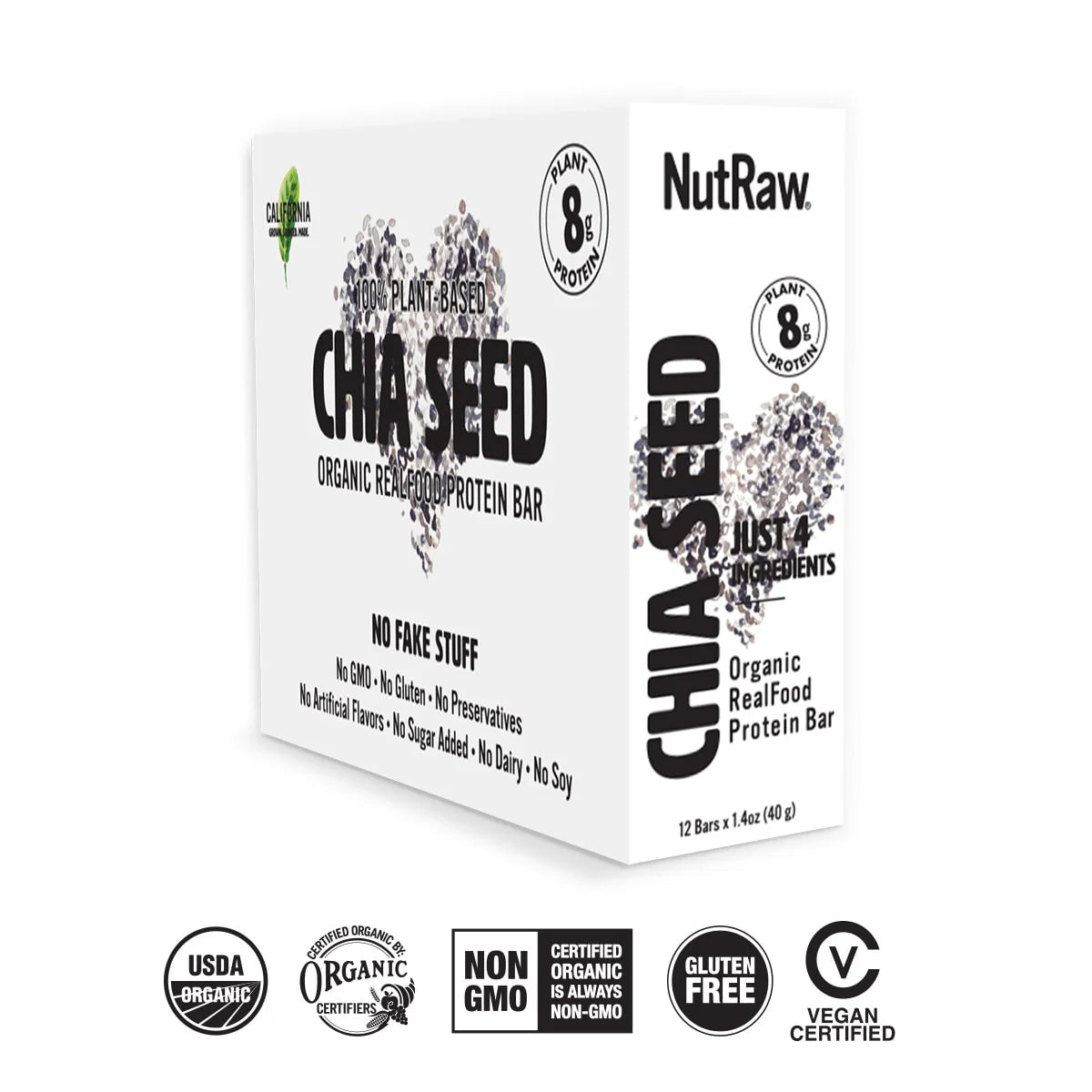 Organic Chia Seed Bar - 12 Pack (1.4 Oz each)