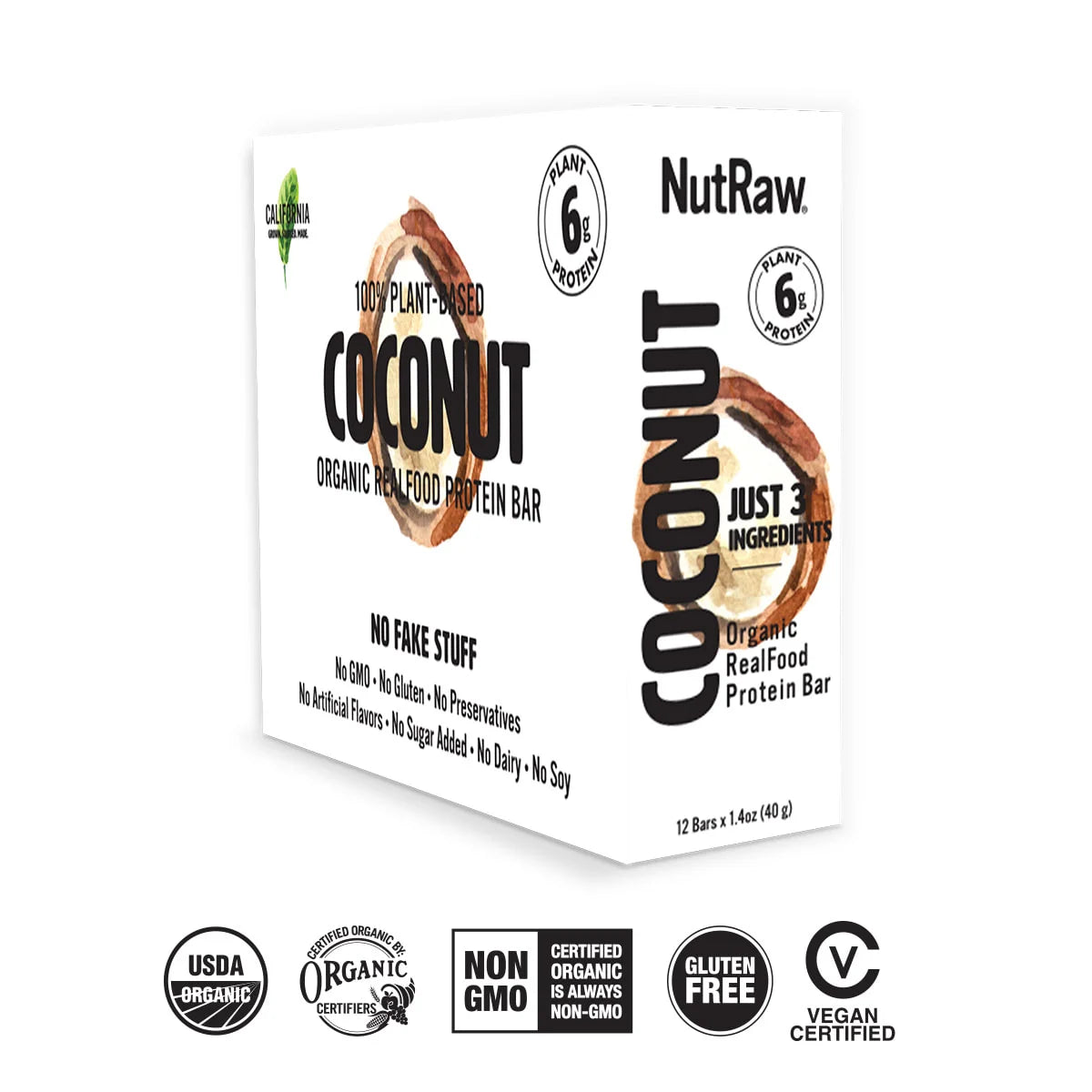 Organic Coconut Bar - 12 Pack (1.4 Oz each)
