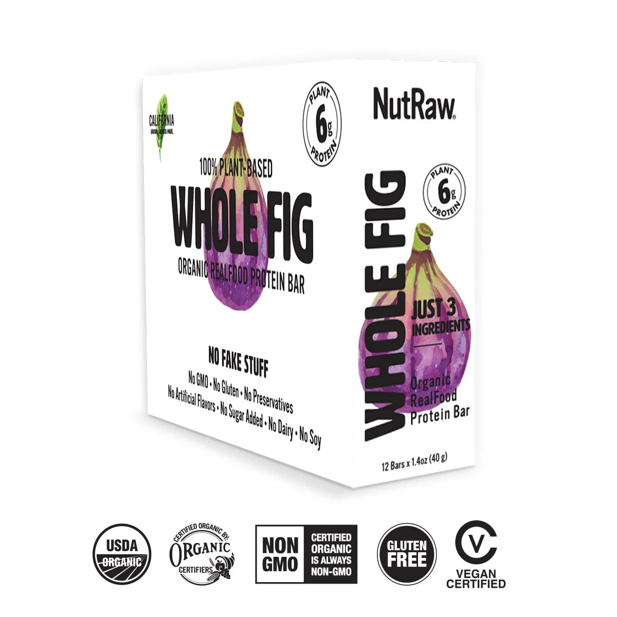 Organic Whole Fig Bar - 12 Pack (1.4 Oz each)