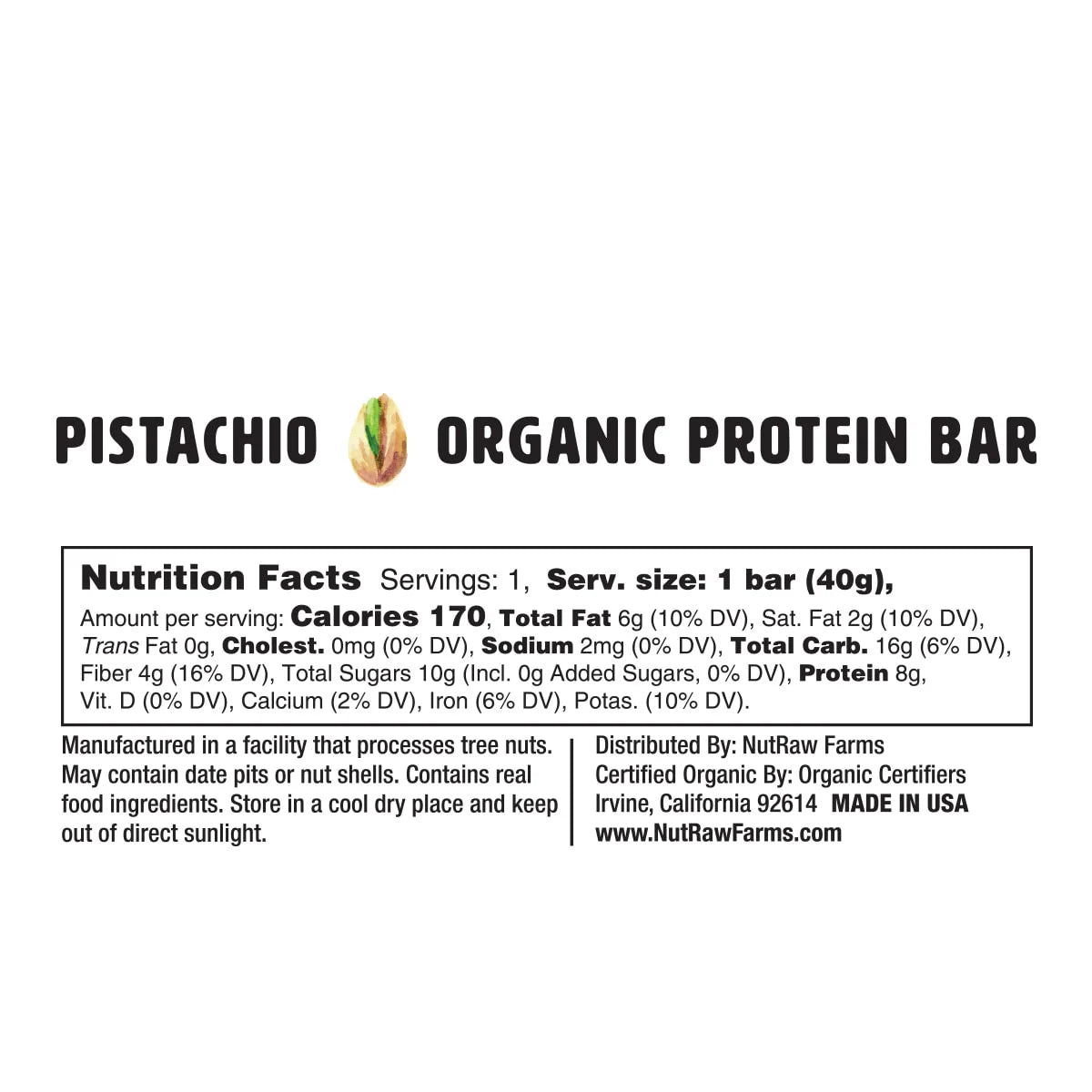 Special - 2 Pistachio Bars Packs - 24 Bars (1.4 Oz each)