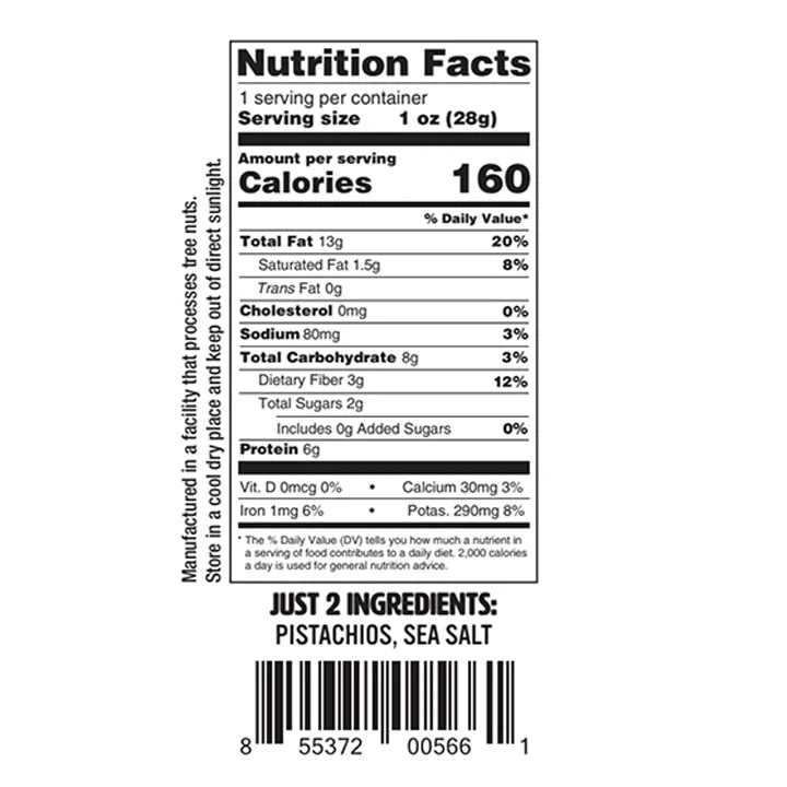 California Roasted Pistachios + Sea Salt - Pack of 2 (1lb each)